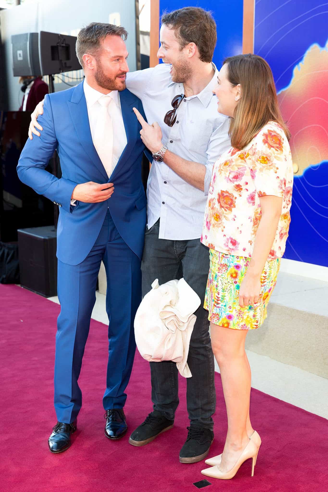 Josh Lawson, Hamish Blake and Zoe Foster