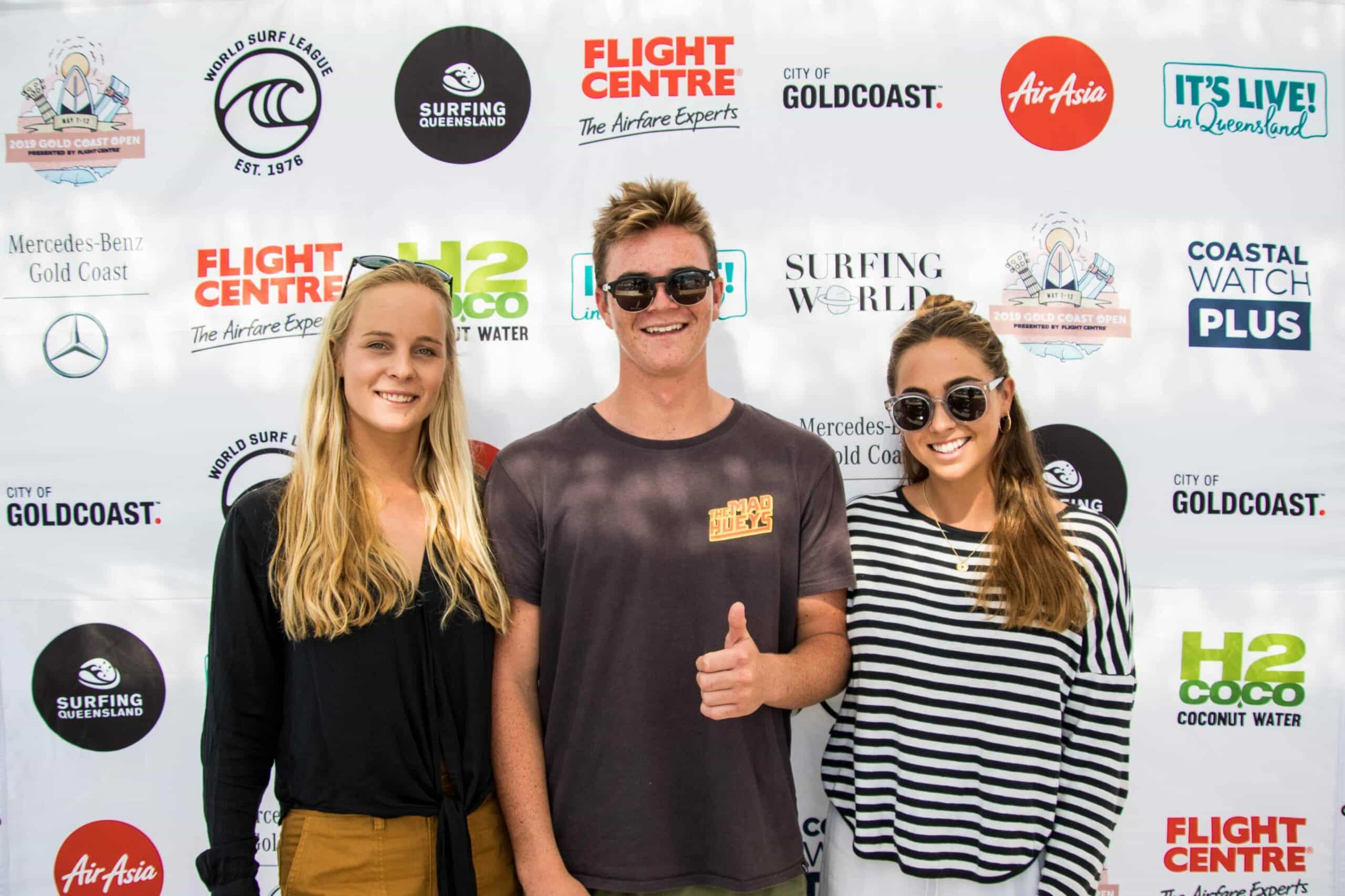 Left to Right: Isabella Nichols, Jaggar Bartholomew, Ellie Brooks are all looking forward to competing over the next six days.