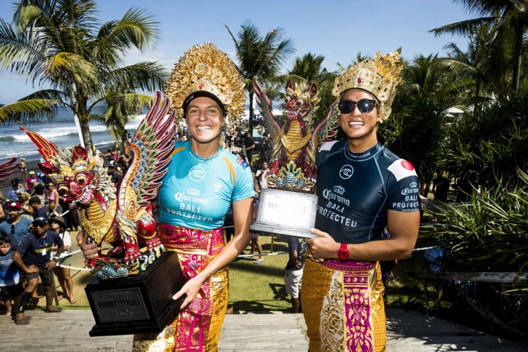 Stephanie Gilmore and Kanoa Igarashi Win Corona Bali Protected