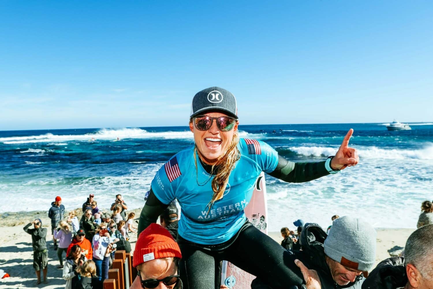 Lakey Peterson in the race after Margaret River Pro win