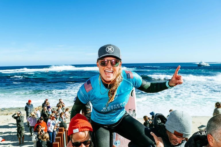 Lakey Peterson in the race after Margaret River Pro win