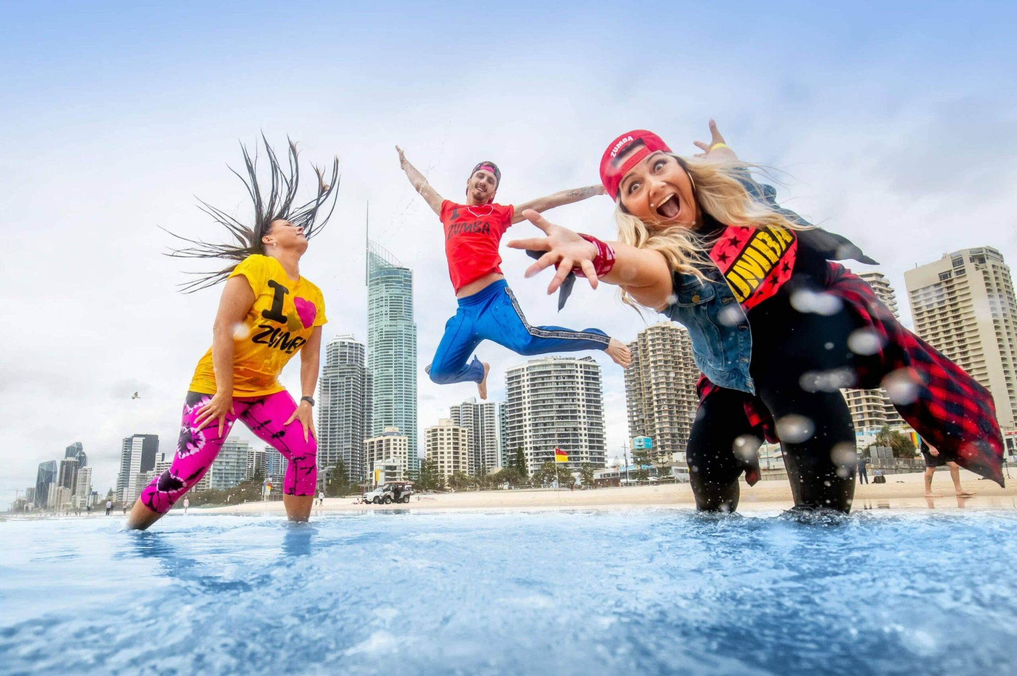 Zumba Fitness celebrates 10 years in Australia (1) (L-R) Rochelle Pinson, Collin Organ and Shantelle Hayward