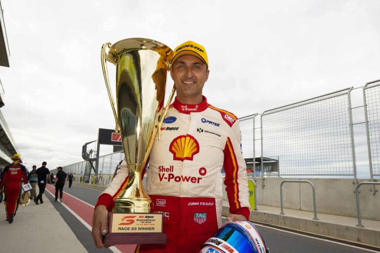 Fabian Coulthard takes win on 200th start at the Bend