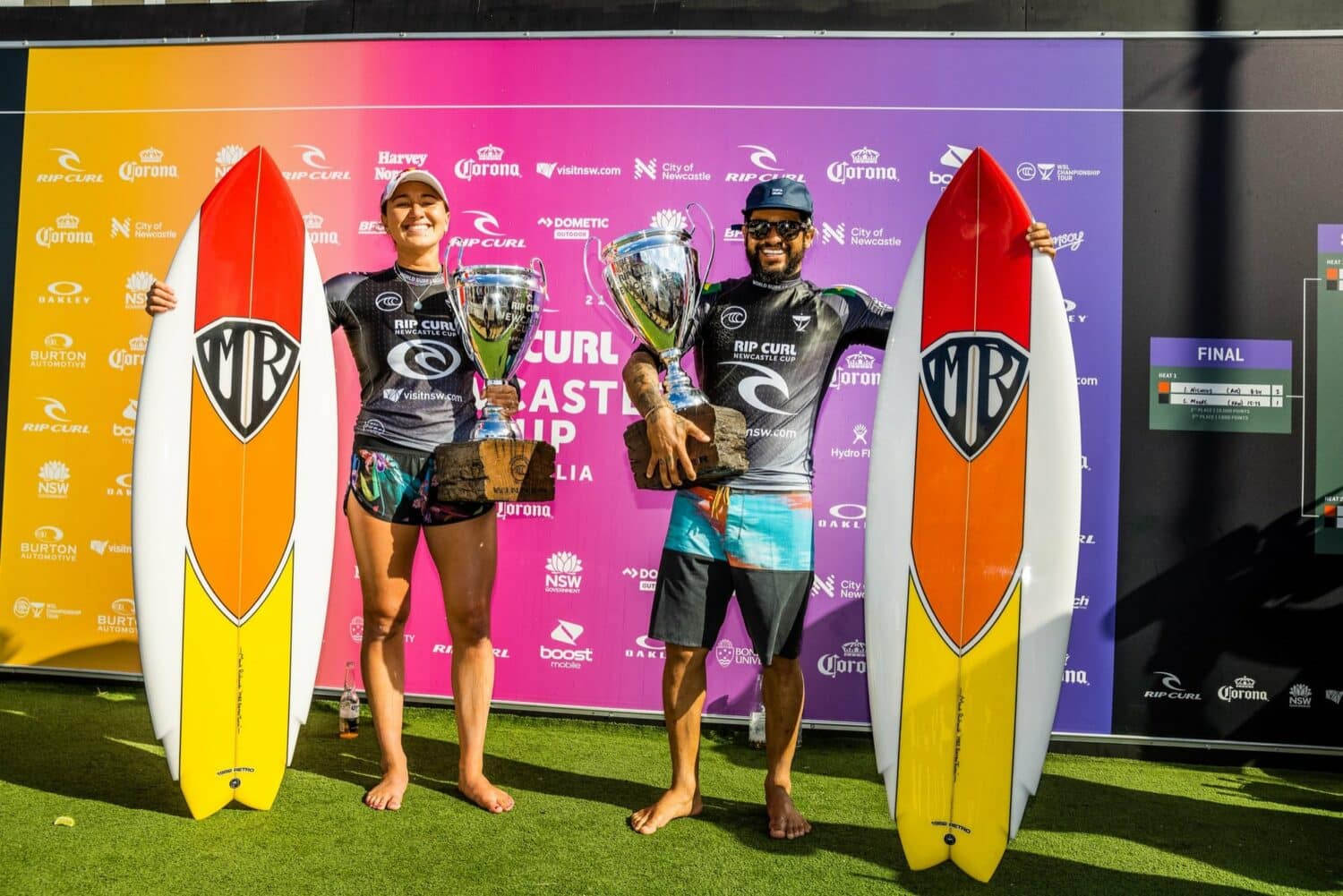 Carissa Moore and Italo Ferreira take out Rip Curl Newcastle Cup