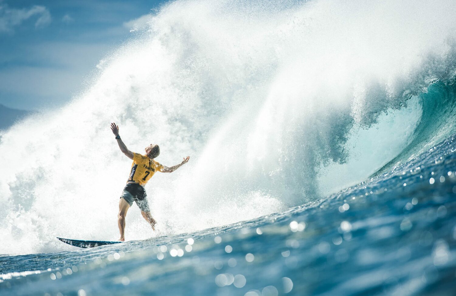 Mick Fanning in one of the most powerful moments of modern surfing