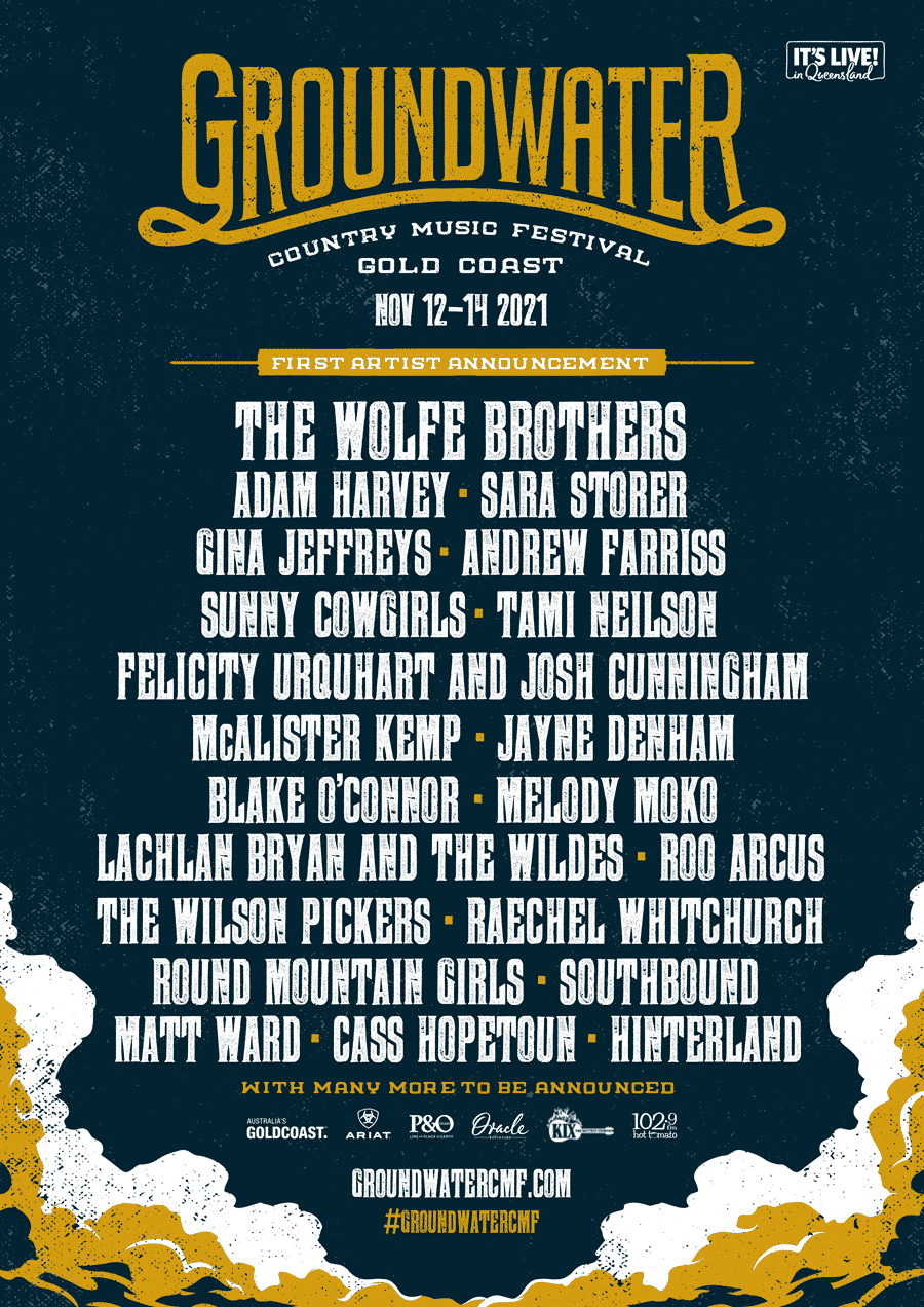 Groundwater returns in November and here's the first lineup for 2021