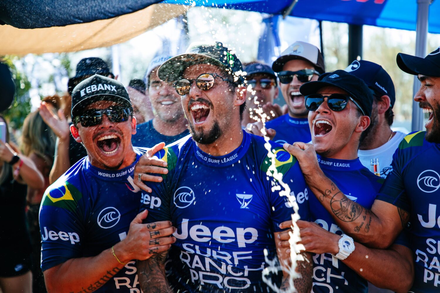 Filipe Toledo of Brazil after winning the Final of the Surf Ranch Pro 2021
