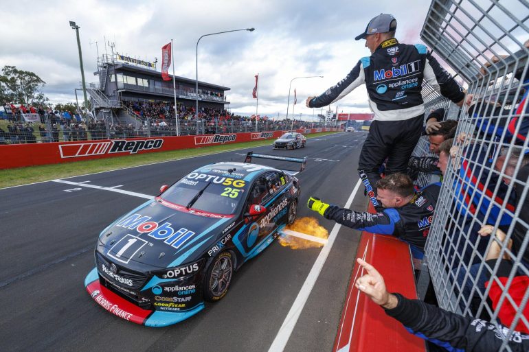 Chaz Mostert and Lee Holdsworth take out the Bathurst 1000 in style