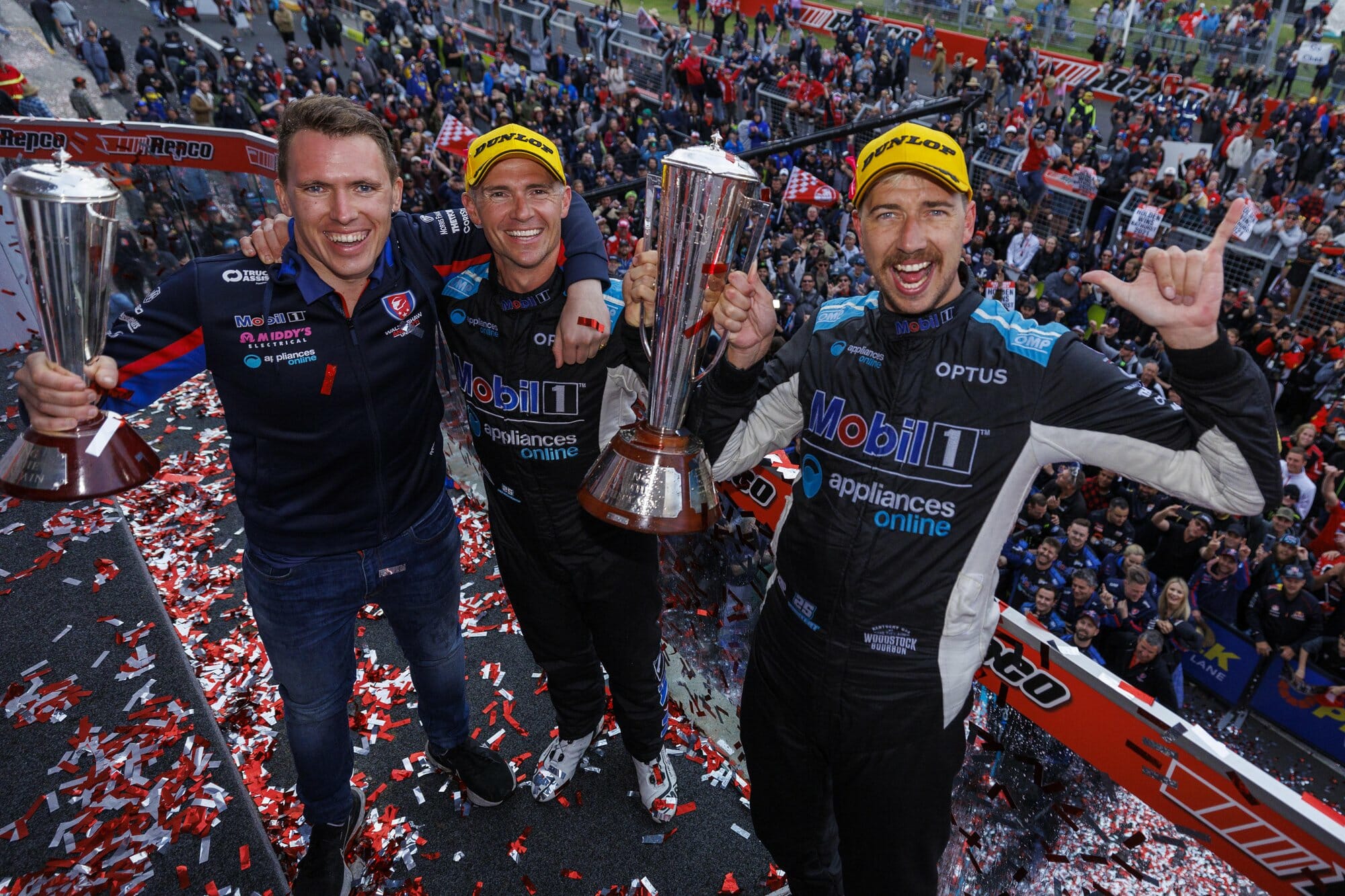 Chaz Mostert and Lee Holdsworth take out the Bathurst 1000 in style