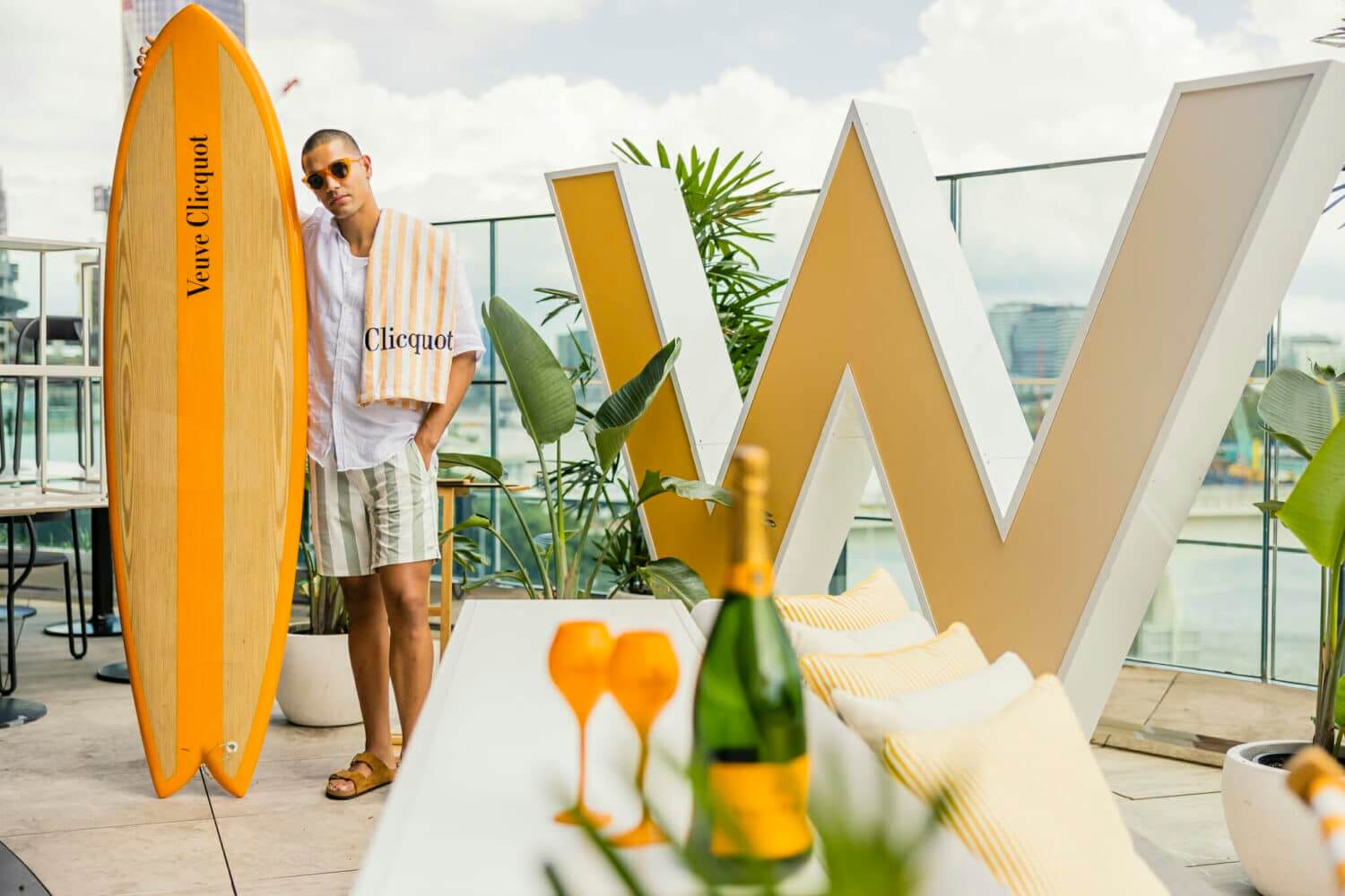 Spend your Sunday poolside sipping Veuve Clicquot at W Brisbane