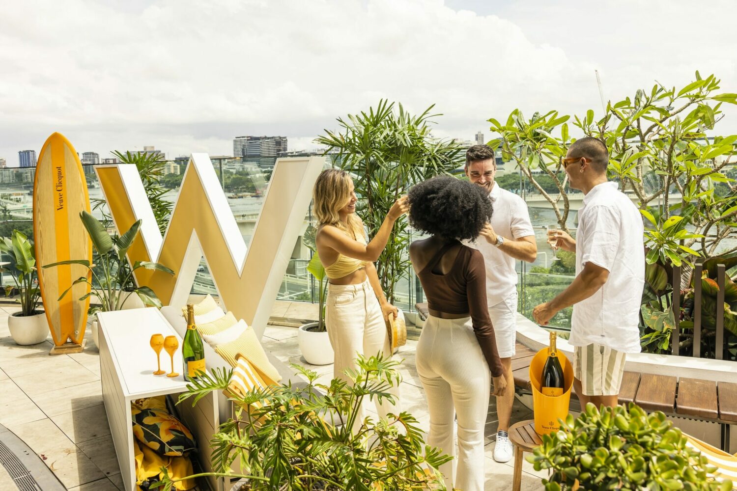 Spend your Sunday poolside sipping Veuve Clicquot at W Brisbane