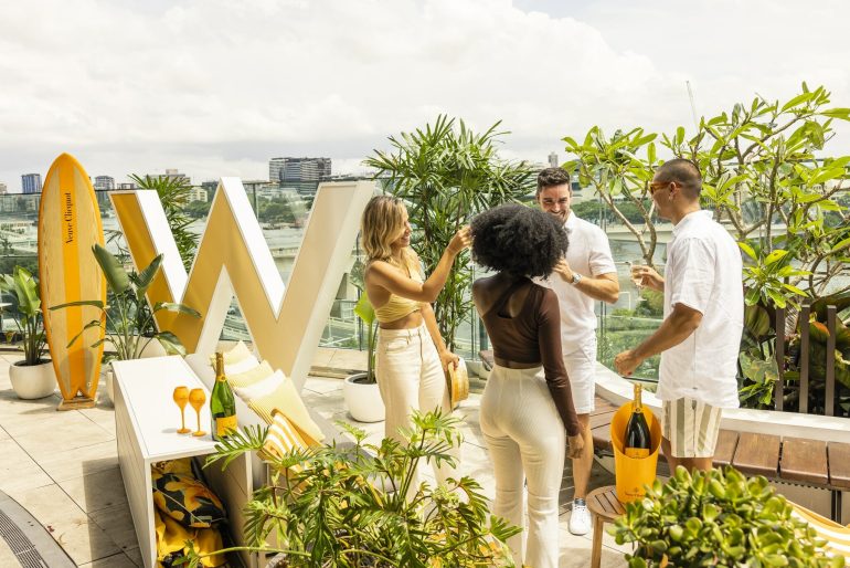 Spend your Sunday poolside sipping Veuve Clicquot at W Brisbane